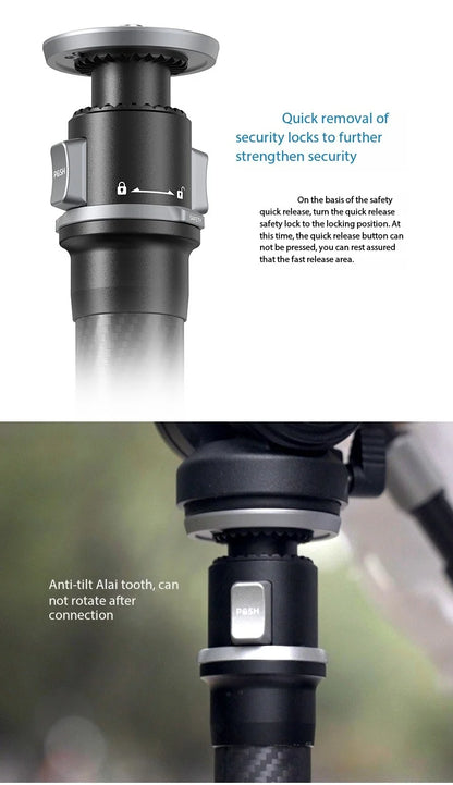 Carbon Fiber Travel Monopod with Pedal Base FH60