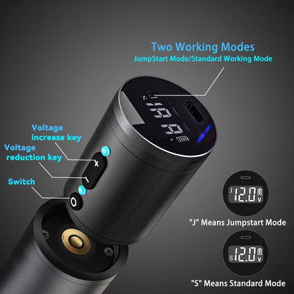 Cordless Tattoo Machine Kit Powerful Motor