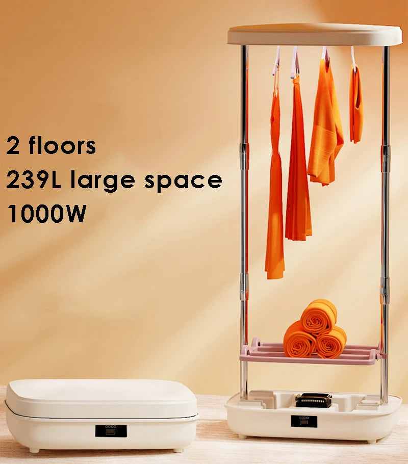 1000W Electric Drying Rack 2-Layer Folding Clothes Airer