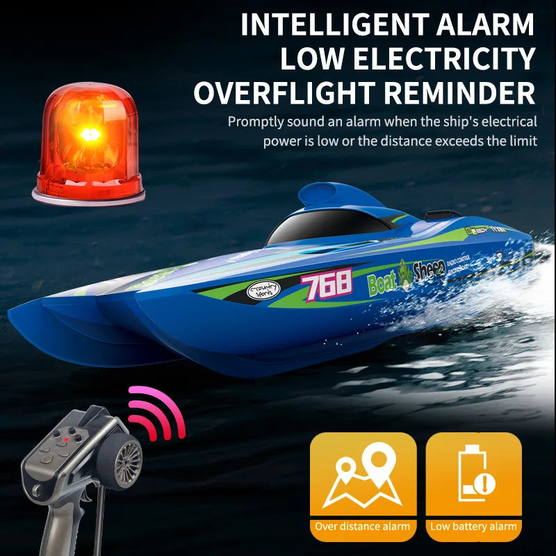 TX768 RC Boat White 30km/h Brushless High-Speed Remote
