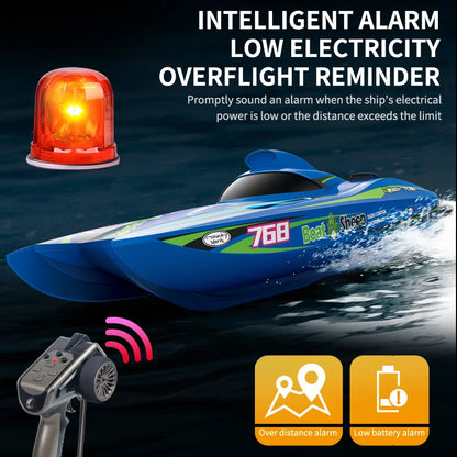 TX768 RC Boat White 30km/h Brushless High-Speed Remote