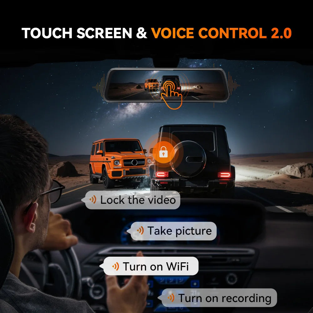Dash Camera 4K Front Rear GPS Wi-Fi 64GB