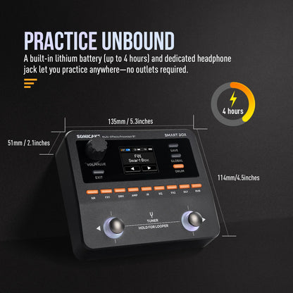 Smart Guitar Multi Effects Processor with Looper IR