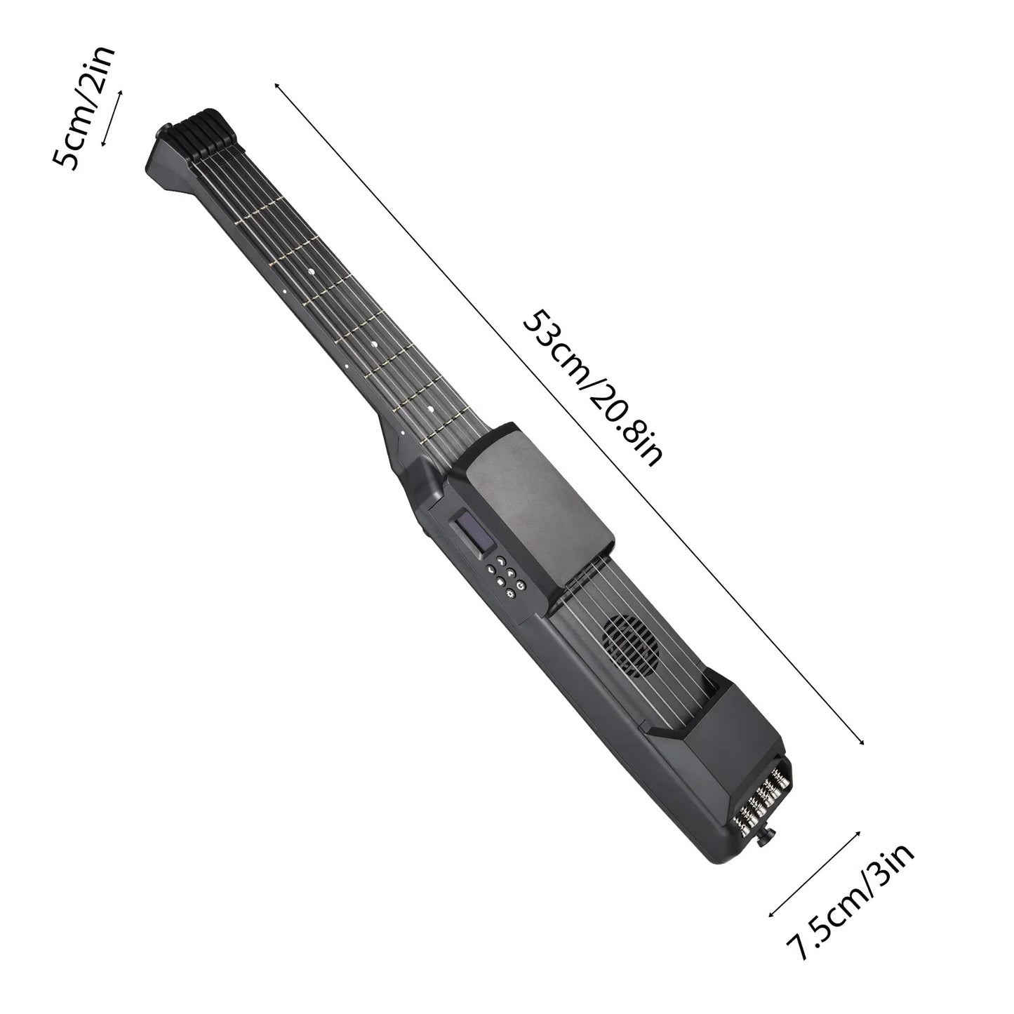 Portable Smart Electric Guitar 7 Frets MIDI Black