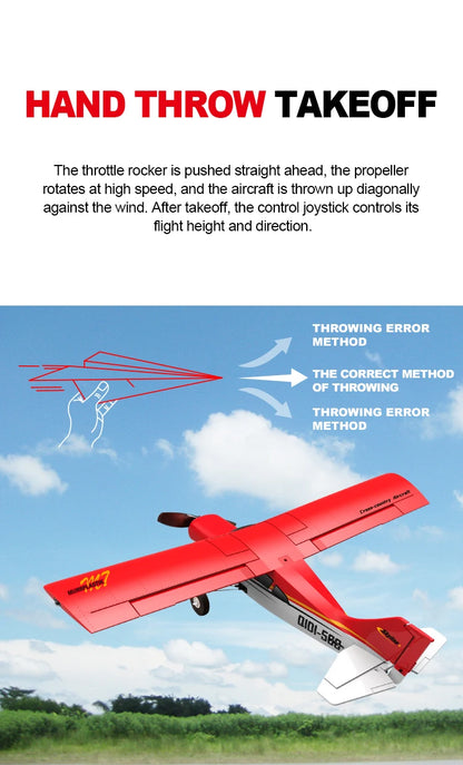 Blue 4CH Brushless RC Airplane with EPP Foam Design