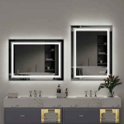 LED Bathroom Mirror with Bluetooth Speaker & Anti-Fog