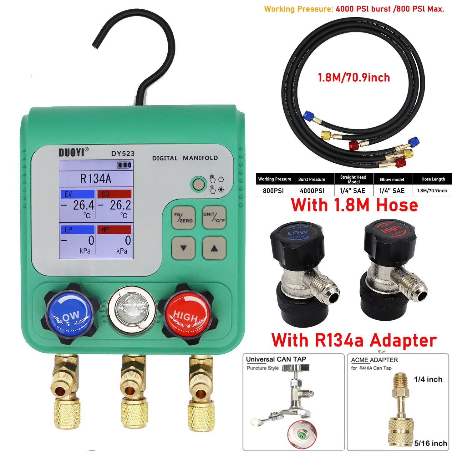 Smart Digital Manifold Gauge for Air Conditioning