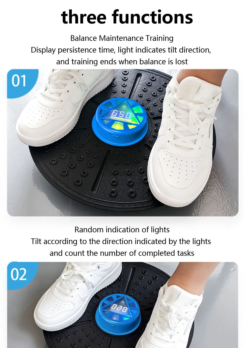 Smart Balance Board with Guidance Light for Home Fitness