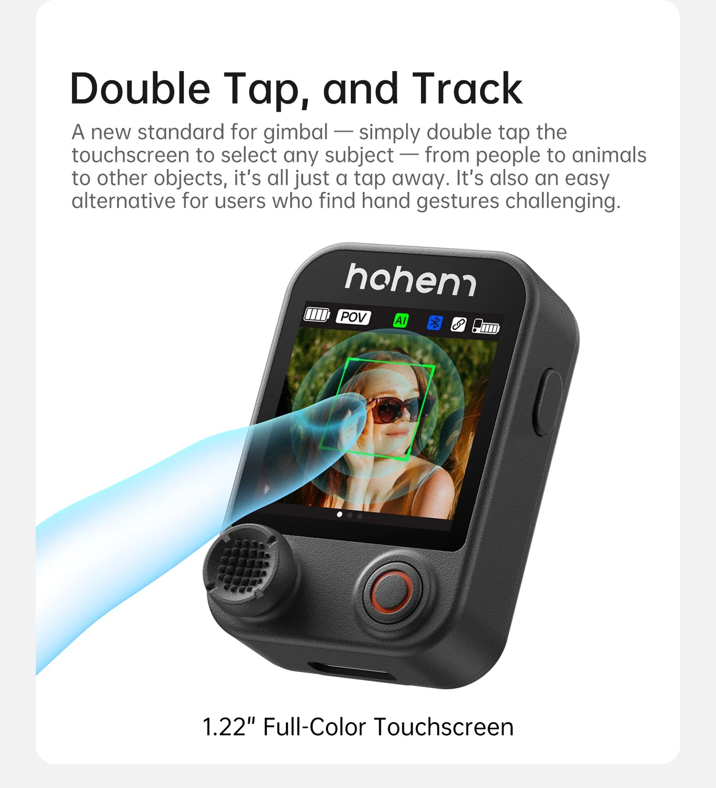 Portable Black 3-Axis Gimbal for iPhone & Android