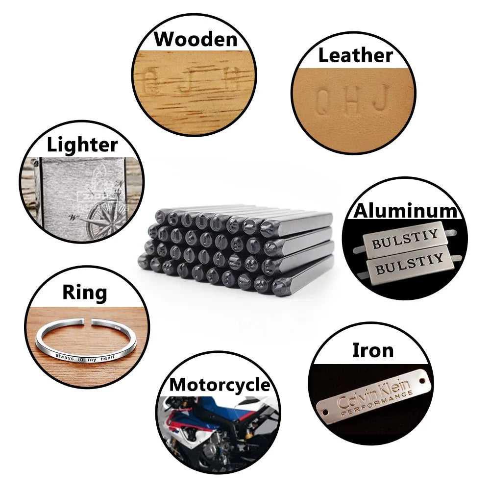 36-Piece 12.5mm Metal Stamping Kit DIY Tools