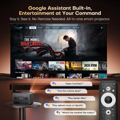 4K Smart Projector 4000 ANSI Google TV 64GB