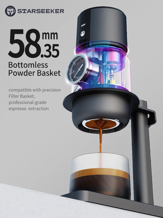 Portable Electric Espresso Machine Travel Coffee Maker Gray