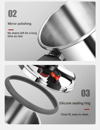 Large Capacity 10L Adjustable Pressure Cooker Stainless Steel
