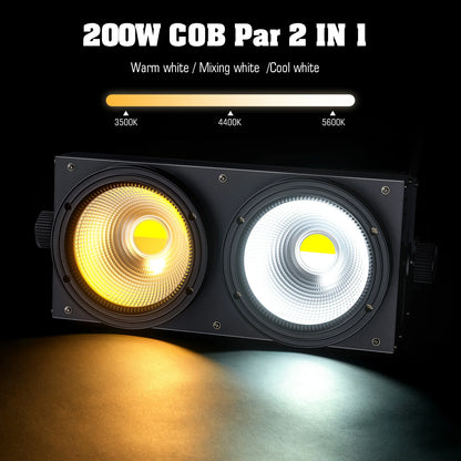 4PCS LED COB Par Lights DMX Club Wedding Stage