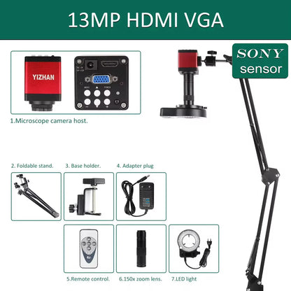 48MP 4K Soldering Microscope with HDMI Camera