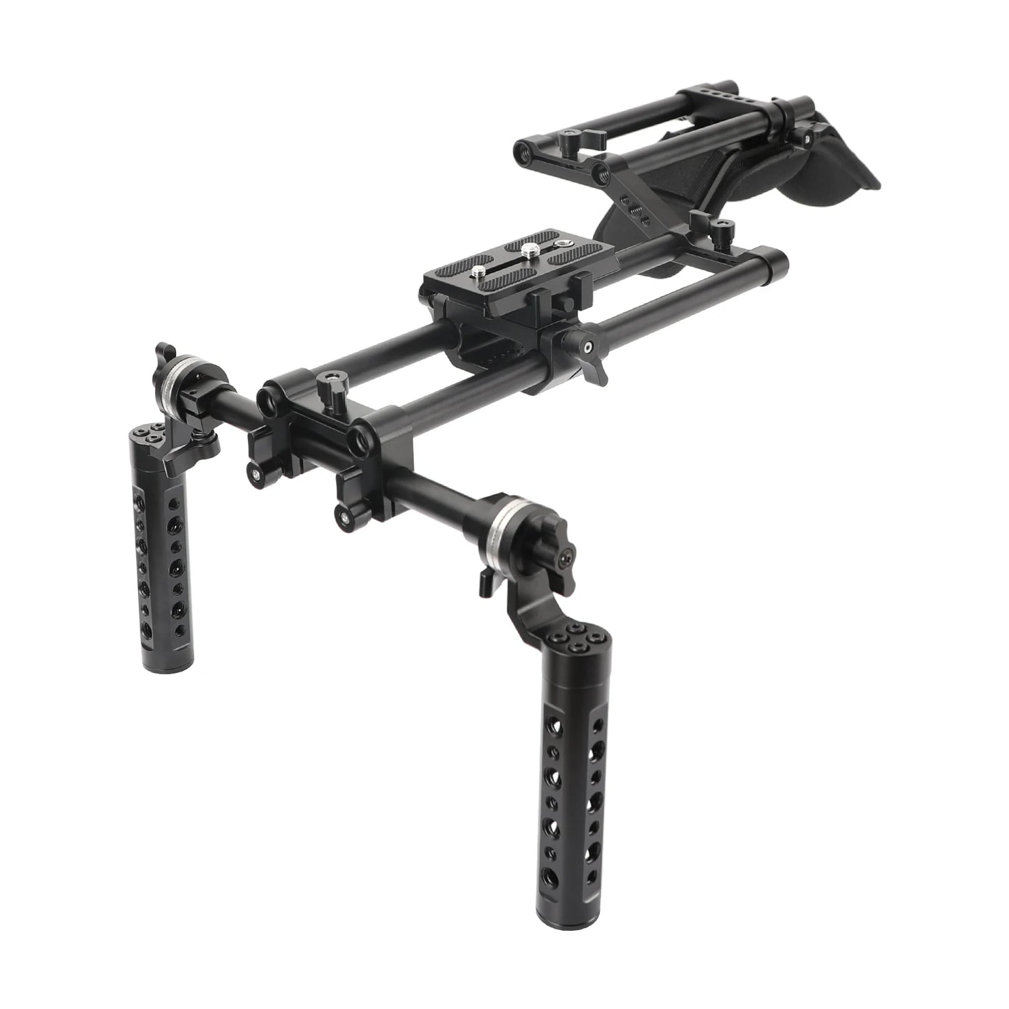 Professional Camera Shoulder Rig Kit Dual Handgrip DSLR Camcorder Mount