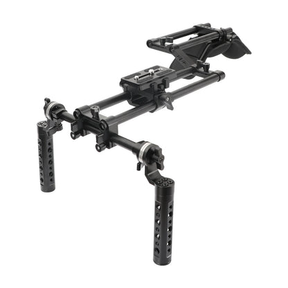 Professional Camera Shoulder Rig Kit Dual Handgrip DSLR Camcorder Mount