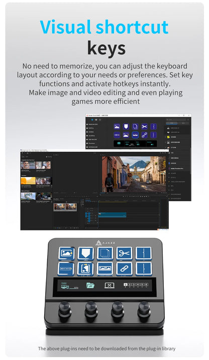 White Mechanical Mini Keyboard with Macro & Multimedia Controls