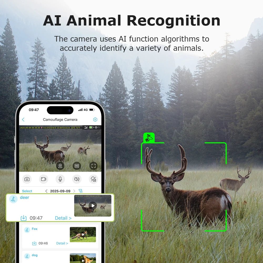 4G Trail Camera Wildlife Camera with PIR Night Vision
