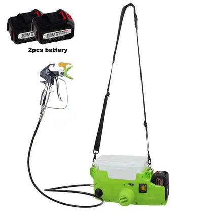 Portable 1.7L Airless Paint Sprayer with 2 Batteries