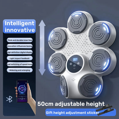 Smart Bluetooth Boxing Trainer with 9 Speeds White