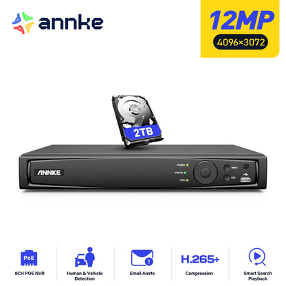 12MP 8CH PoE Network Video Recorder