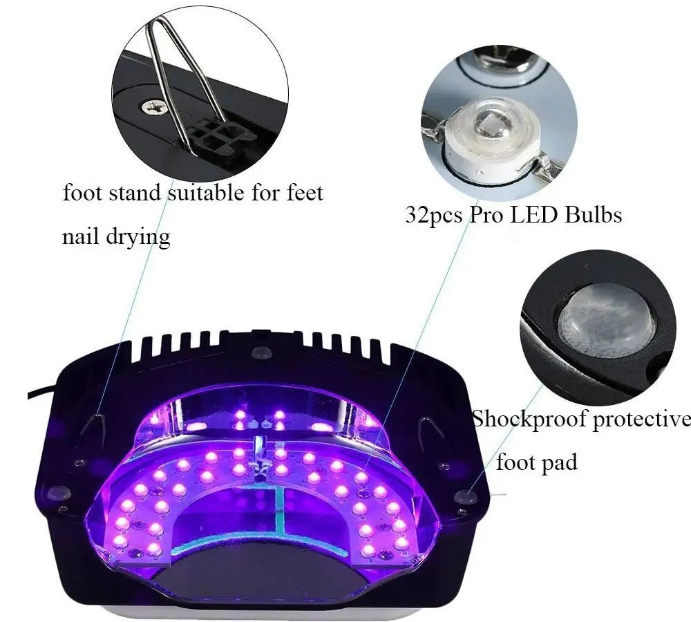 64W Cordless Rechargeable LED UV Nail Lamp Dryer