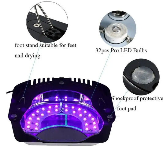 64W Cordless Rechargeable LED UV Nail Lamp Dryer