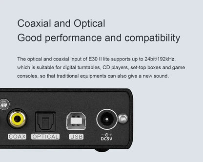 E30II LITE Silver DAC 32bit 768kHz DSD512 Audio