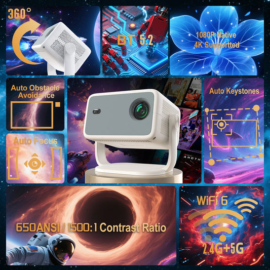 Home Theatre Smart Projector 1080p Netflix Ready
