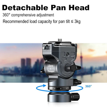 Lightweight Travel Tripod Carbon Fiber Quick Release Plate