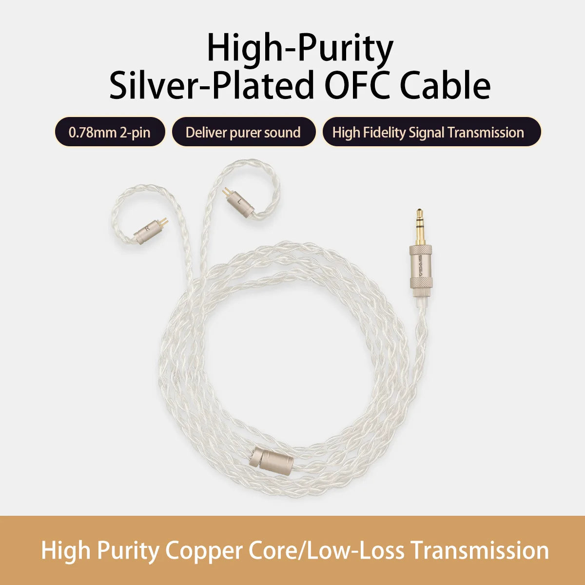 Hi-Fi Dynamic Driver Wired Earphones with Detachable Cable