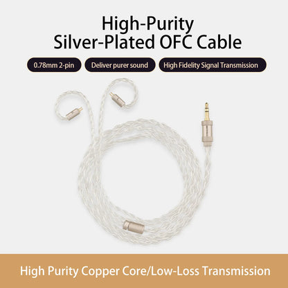 Hi-Fi Dynamic Driver Wired Earphones with Detachable Cable