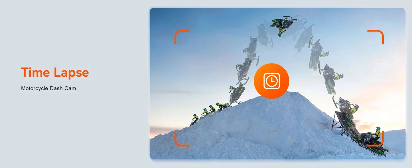 Waterproof Motorbike DVR Camera Dual Lens GPS Ready