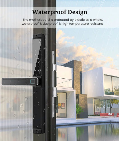 Smart Fingerprint Gate Lock Waterproof Double-Sided
