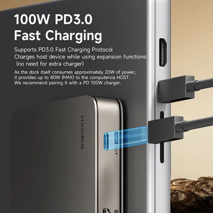 USB4 Docking Station Triple Display 8K 40Gbps Thunderbolt