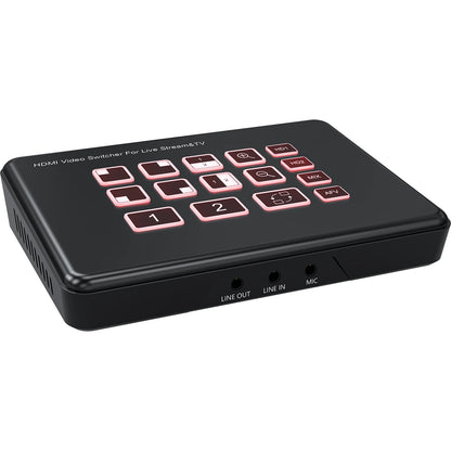2 Channel HDMI Video Mixer Switcher with PIP Audio
