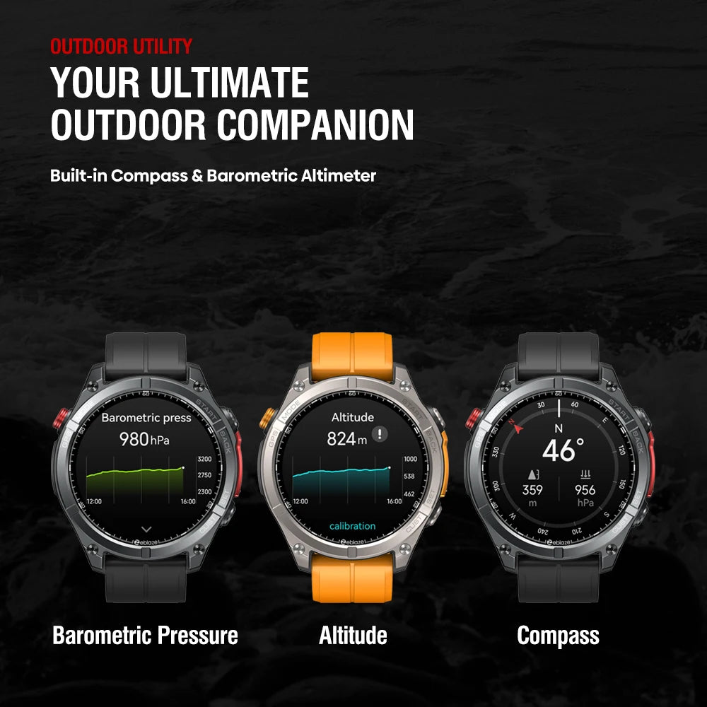GPS Smart Watch with 1.43 AMOLED Display Abyss Black