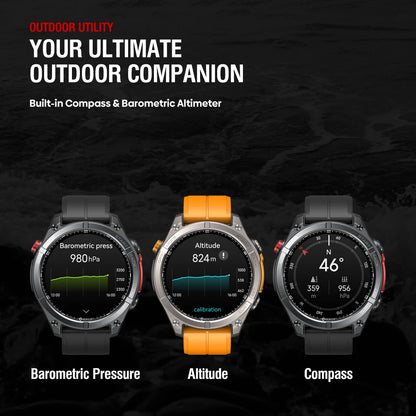 GPS Smart Watch with 1.43 AMOLED Display Abyss Black