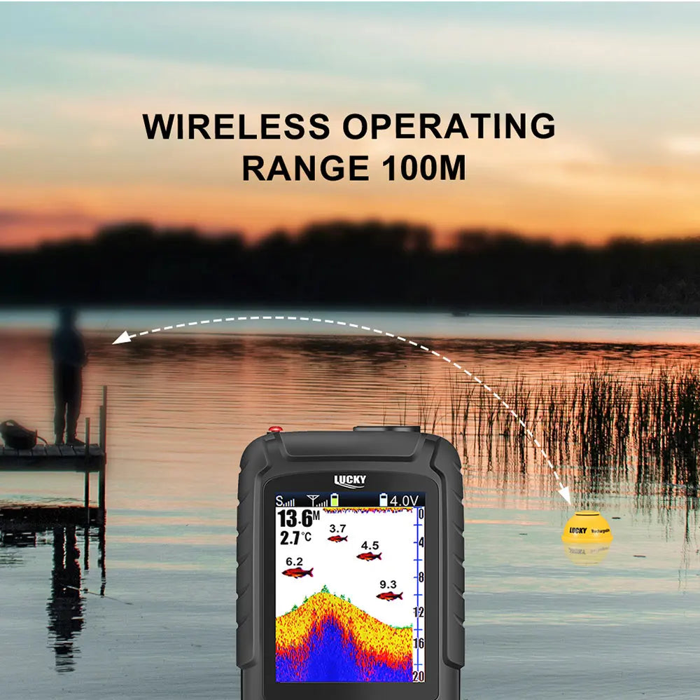 Wireless Portable Fish Finder with 45m Depth Capability