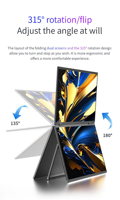 16" Portable Dual Screen Monitor 2.5K USB-C HDMI