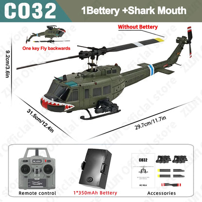 Shark Mouth RC Helicopter 6CH Brushless Altitude Hold