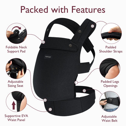 Adjustable Infant Toddler Carrier Breathable Gray
