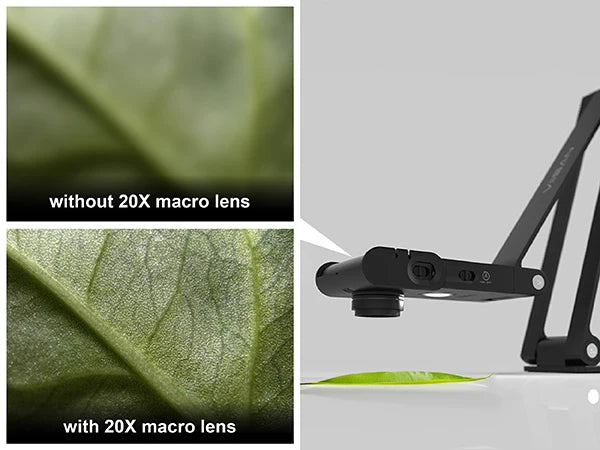 13MP Document Scanner USB Camera with 20X Macro View