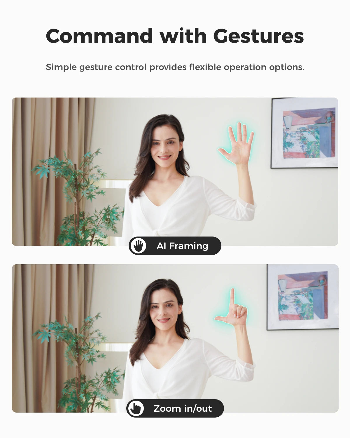 1080P AI Auto Framing Webcam with HDR