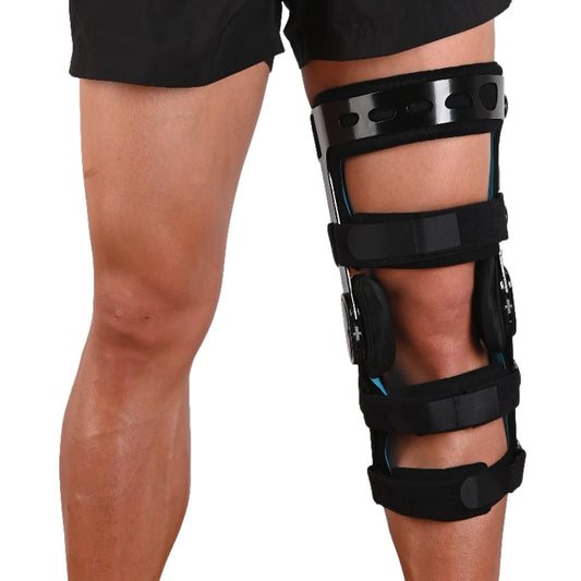 Black Left Hinged Knee Brace Size M