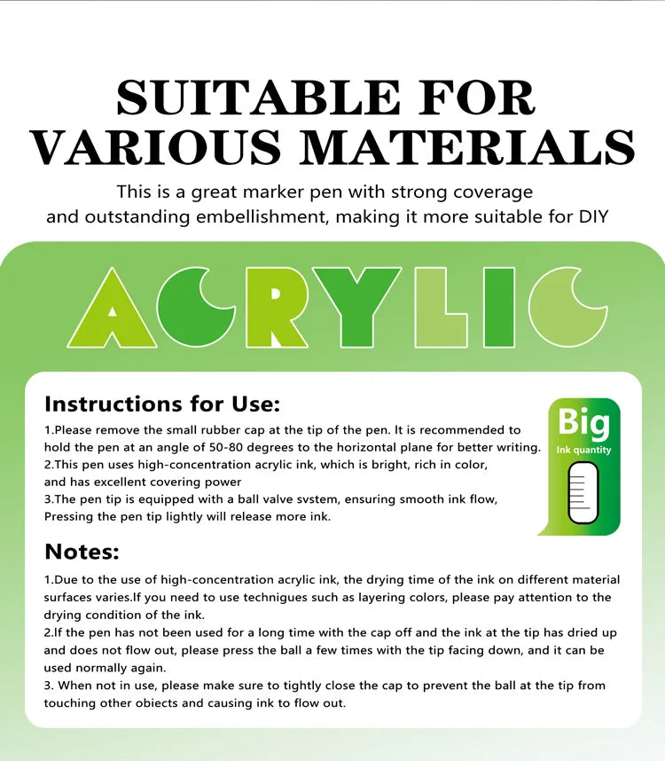 168-Colour Acrylic Marker Pens for Drawing & Crafts