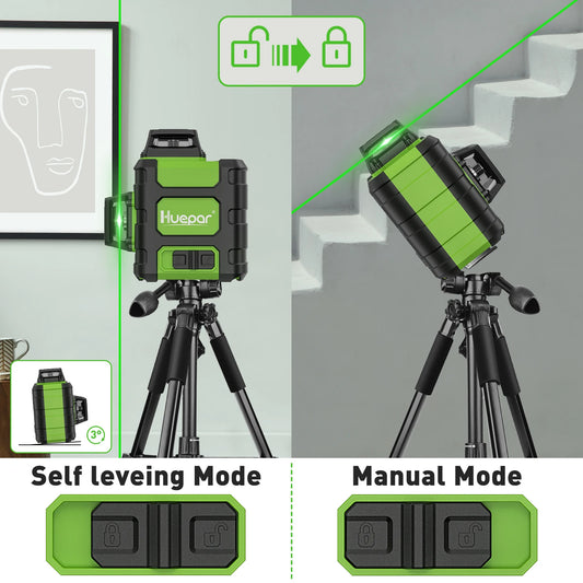 Compact 3x360 Green Beam Laser Level Tool