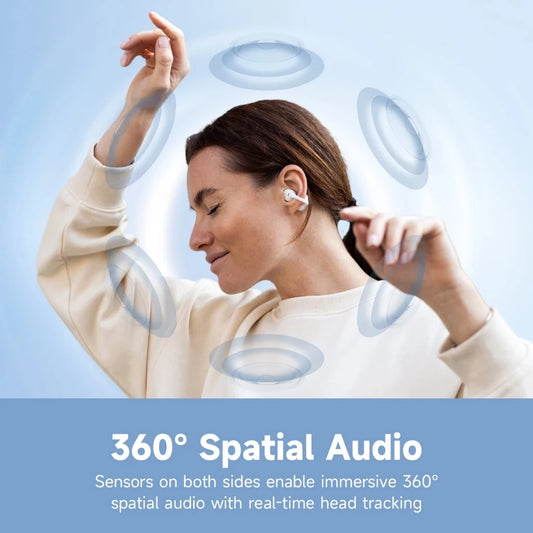 White True Wireless Open-Ear Earbuds with ANC & LDAC