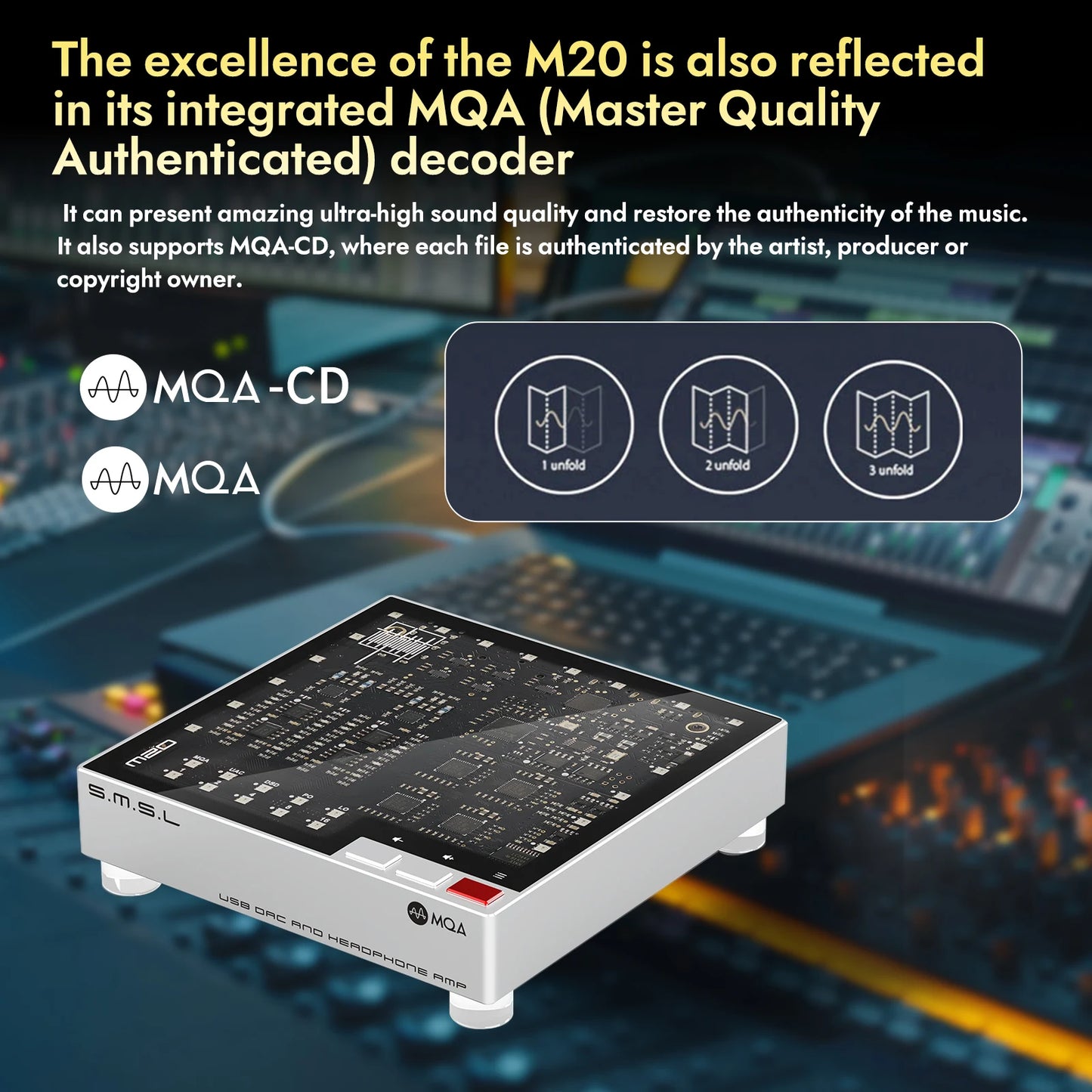 Portable USB DAC Headphone Amplifier MQA Hi-Res Dual USB